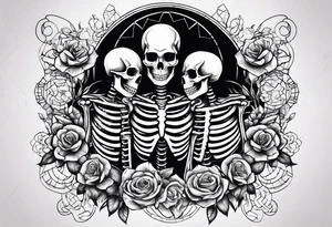 Skeletons holding hands tattoo idea