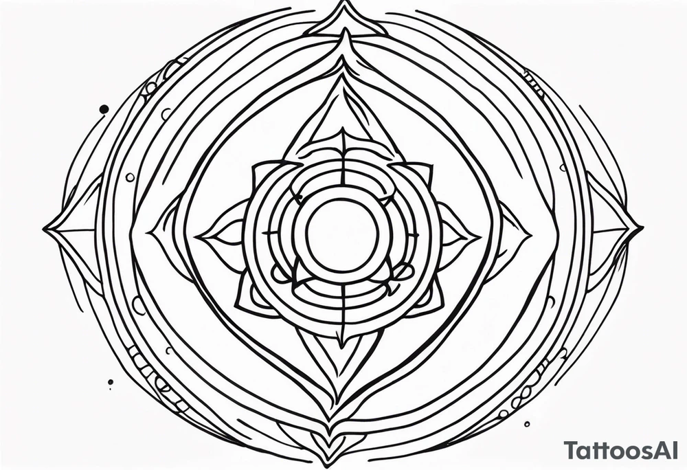 feminine spiritual third eye chakra aligned tattoo idea