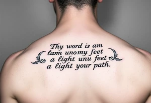 "Thy word is a lamp unto my feet a light unto my path." tattoo idea