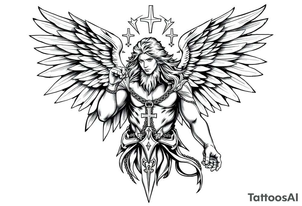 Holy Archangel, Biblical, Christianity, Archangel Michael, Hebrew, Guards of Christianity tattoo idea