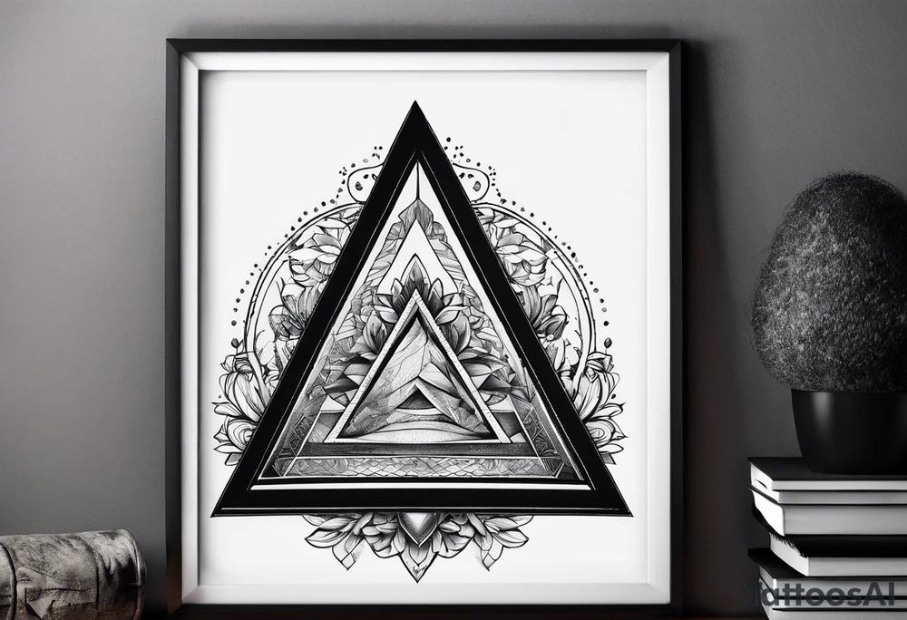 A triangle with nothing inside of it tattoo idea A triangle with nothing inside of it tattoo idea