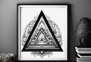 A triangle with nothing inside of it tattoo idea