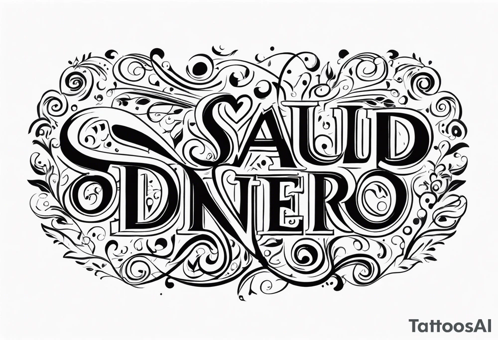 Palabras: Salud Dinero Amor tattoo idea