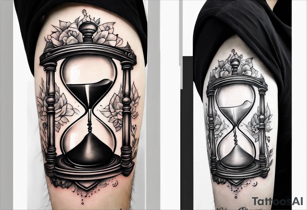 Hour glass about life tattoo idea