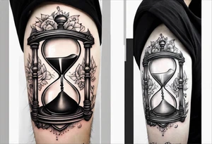 Hour glass about life tattoo idea