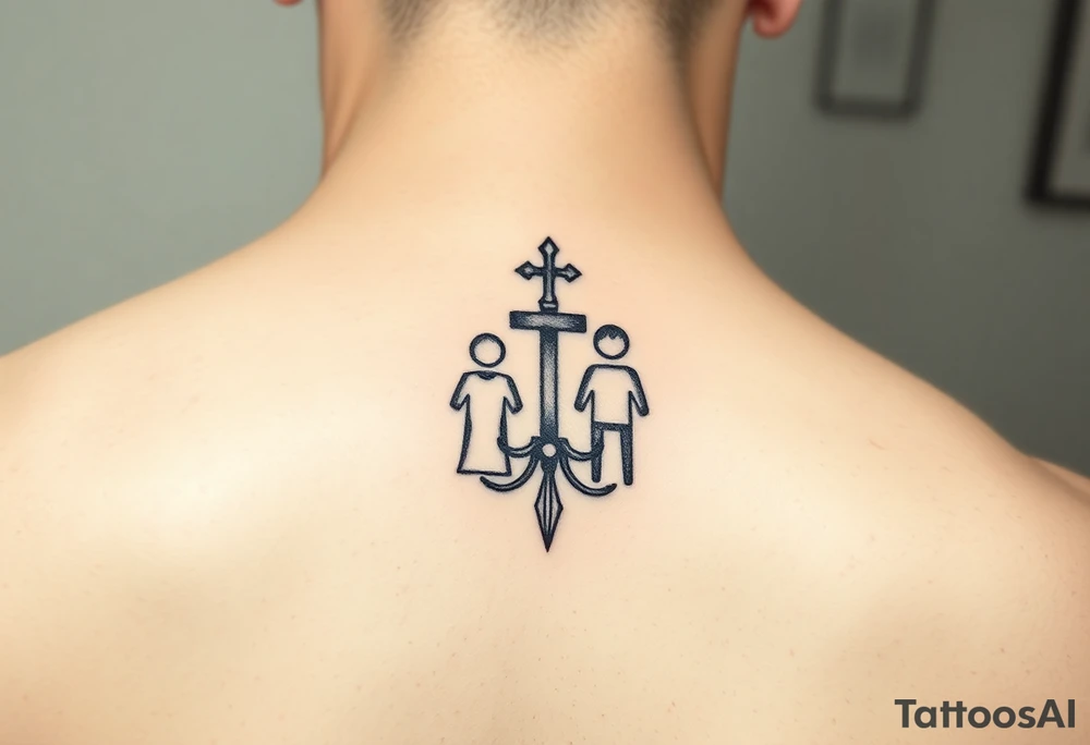 small simple symbol tatto represnting family tattoo idea