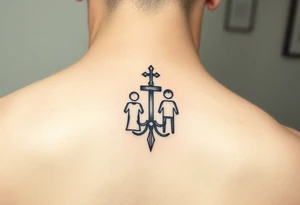 small simple symbol tatto represnting family tattoo idea