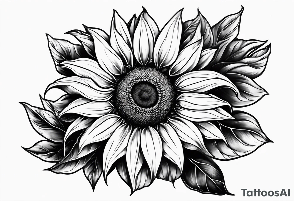 sunflower tattoo idea
