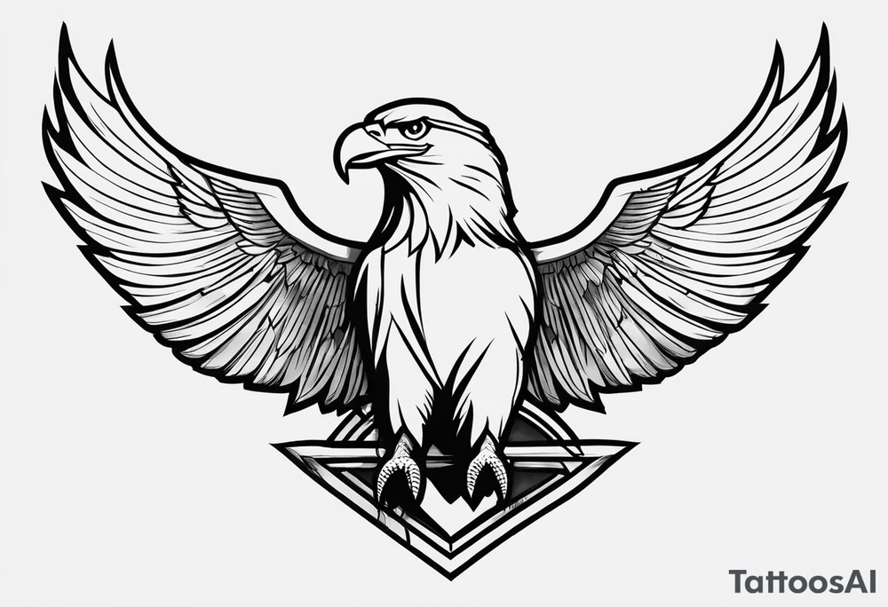 Arrow with the arrow head a bald eagle tattoo idea