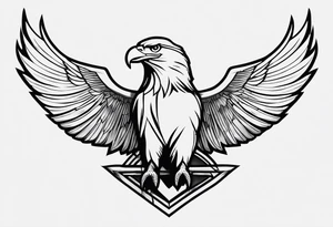Arrow with the arrow head a bald eagle tattoo idea