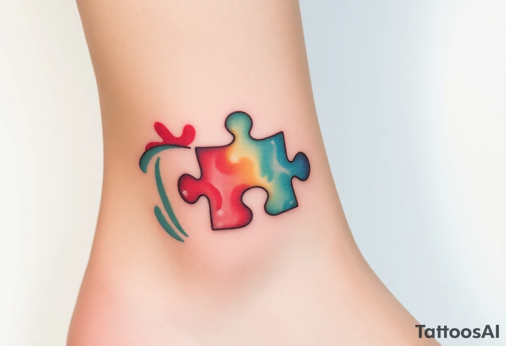 autism puzzle piece tattoo idea