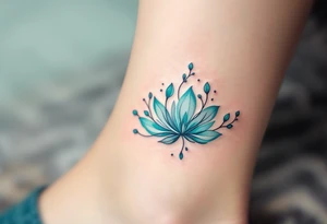 “Breathe” in soft teal brushstroke style, surrounded by minimalist wind lines in light gray. tattoo idea