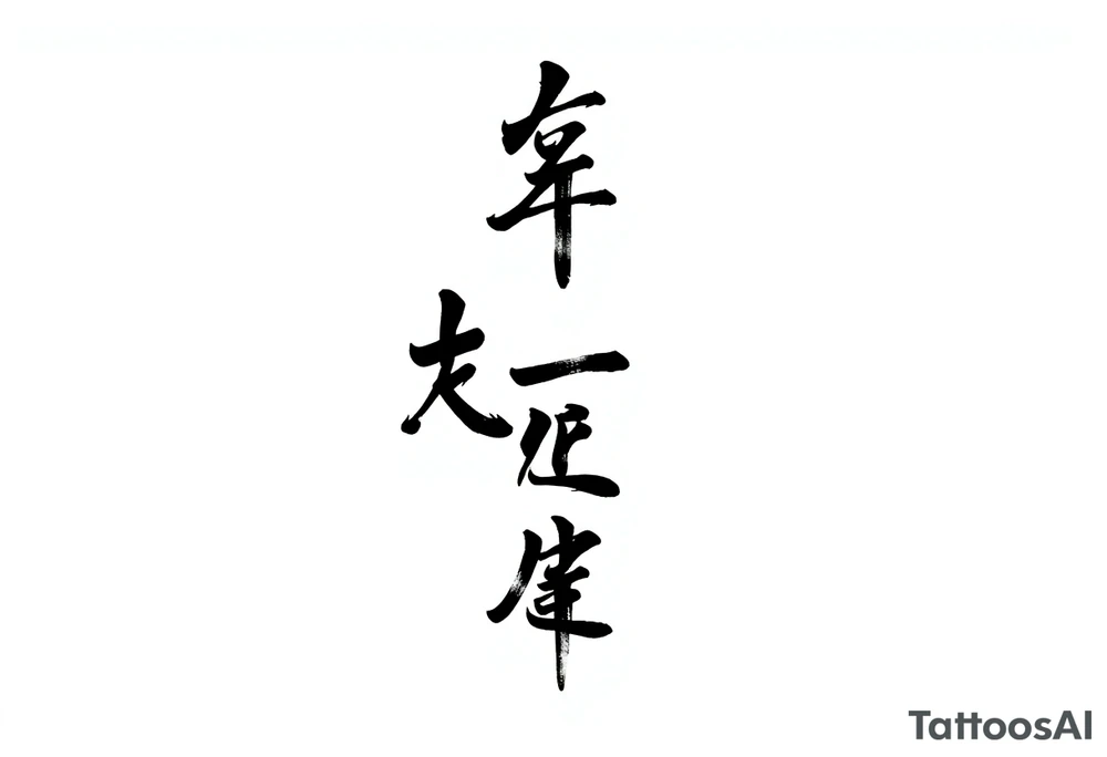 A black and gray tattoo design featuring the Japanese kanji 成長 (growth) and 忍耐 (perseverance), arranged vertically in bold brushstroke ink style. Surround the kanji with subtle martial arts symbolism, like a BJJ belt or grappling figures in motion. Incorporate inspirational energy similar to Kobe Bryant’s Mamba Mentality or Stephen Curry’s faith and discipline, reflected through minimalist elements like a subtle basketball silhouette or flame. The design should feel powerful, clean, and philosophical tattoo idea