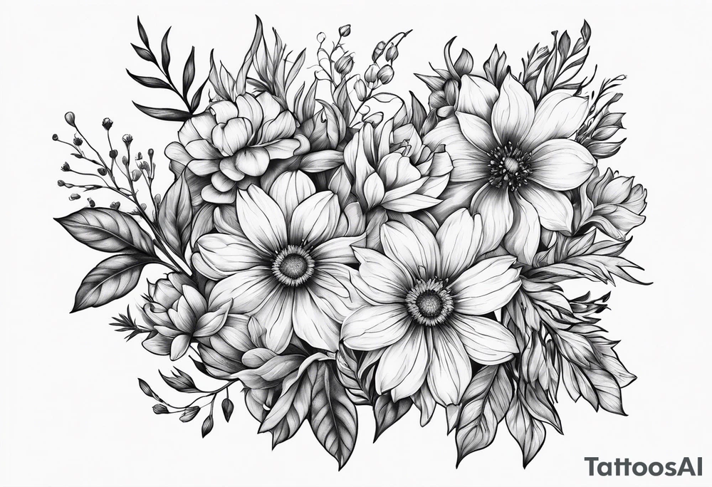 wildflowers tattoo idea