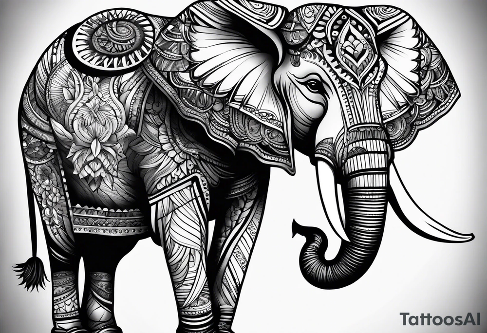 elephant tattoo idea