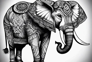elephant tattoo idea