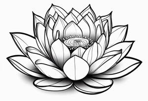 water lilly outline tattoo idea