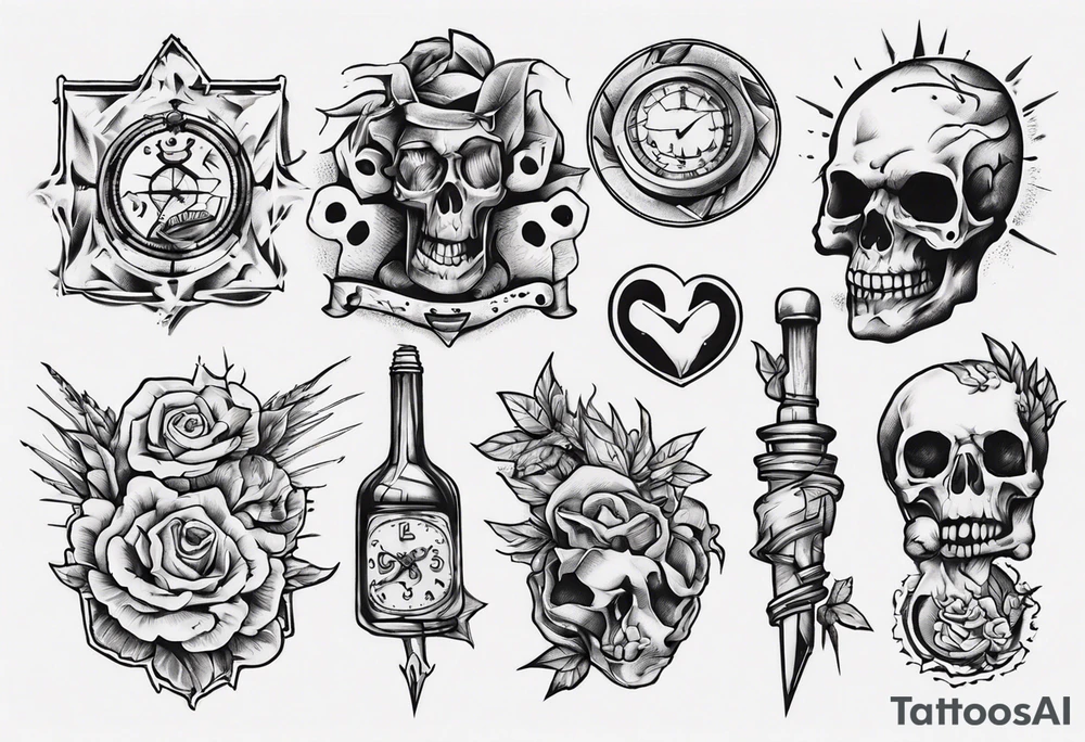 Make any sketch in the style of Saylor Jerry tattoo idea