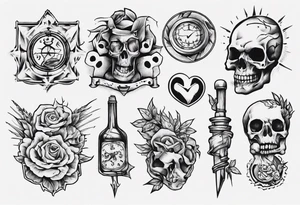 Make any sketch in the style of Saylor Jerry tattoo idea