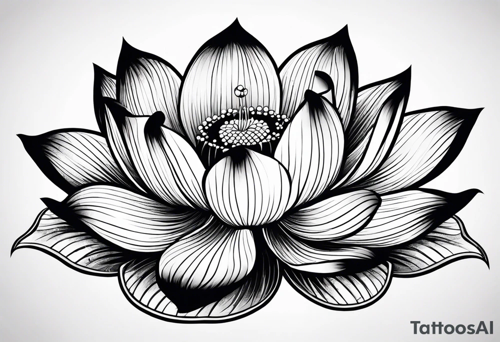lotus flower in japanese tattoo style tattoo idea