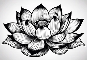 lotus flower in japanese tattoo style tattoo idea