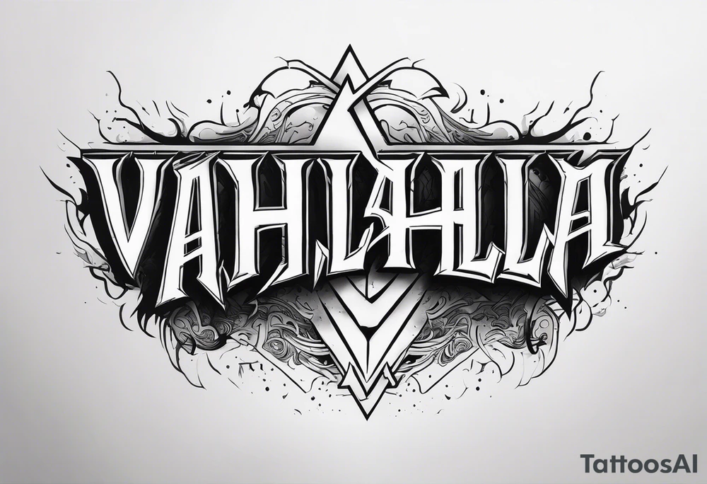 Valhalla mist fog lightning tattoo idea