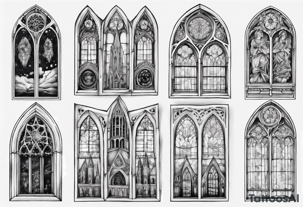 cathedral window tattoo idea