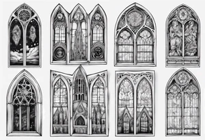 cathedral window tattoo idea