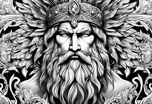 Zeus god tattoo idea