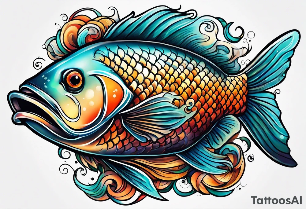 Fish in the sky tattoo idea