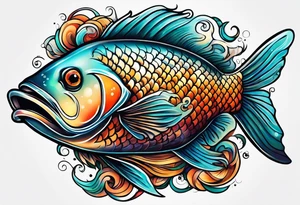 Fish in the sky tattoo idea