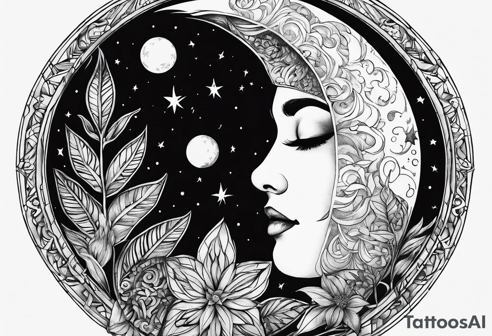 Moon phase tattoo idea