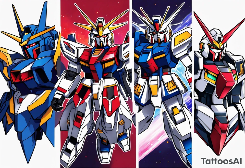 what are some uniqu gundam tattoos tattoo idea