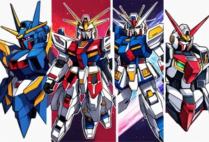 what are some uniqu gundam tattoos tattoo idea