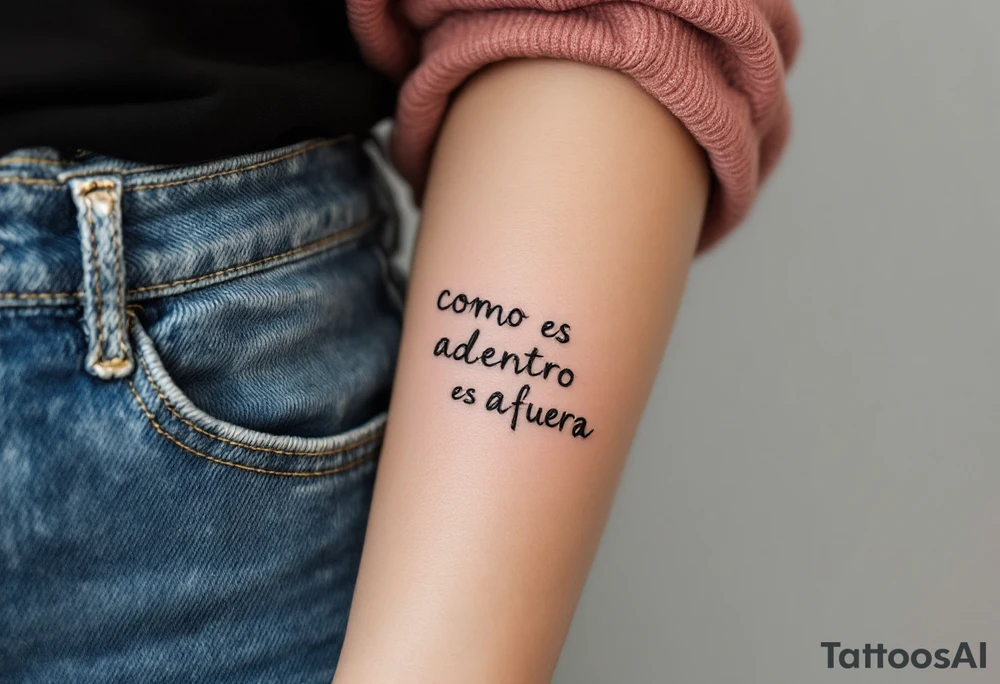 como es adentro es afuera tattoo idea