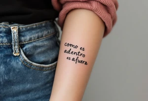 como es adentro es afuera tattoo idea