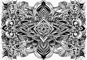 Tribal with number 41 tattoo idea