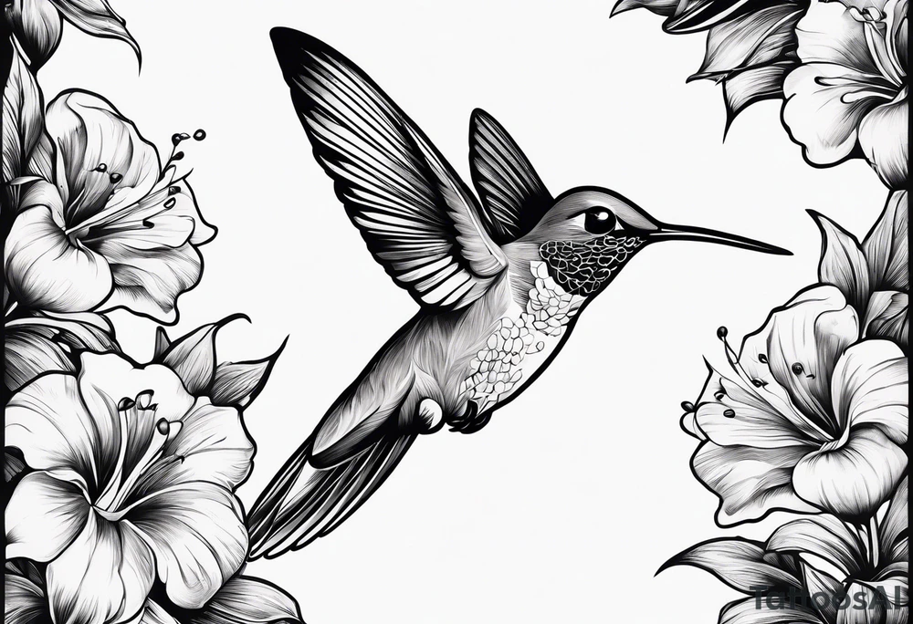 hummingbird tattoo idea