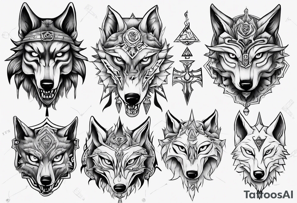 wolf head zelda tattoo idea