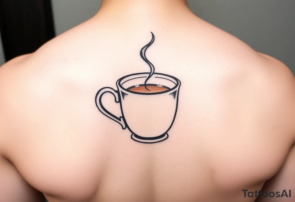 Cute cup of tea tattoo idea