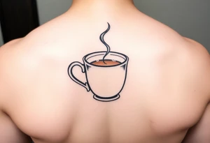 Cute cup of tea tattoo idea