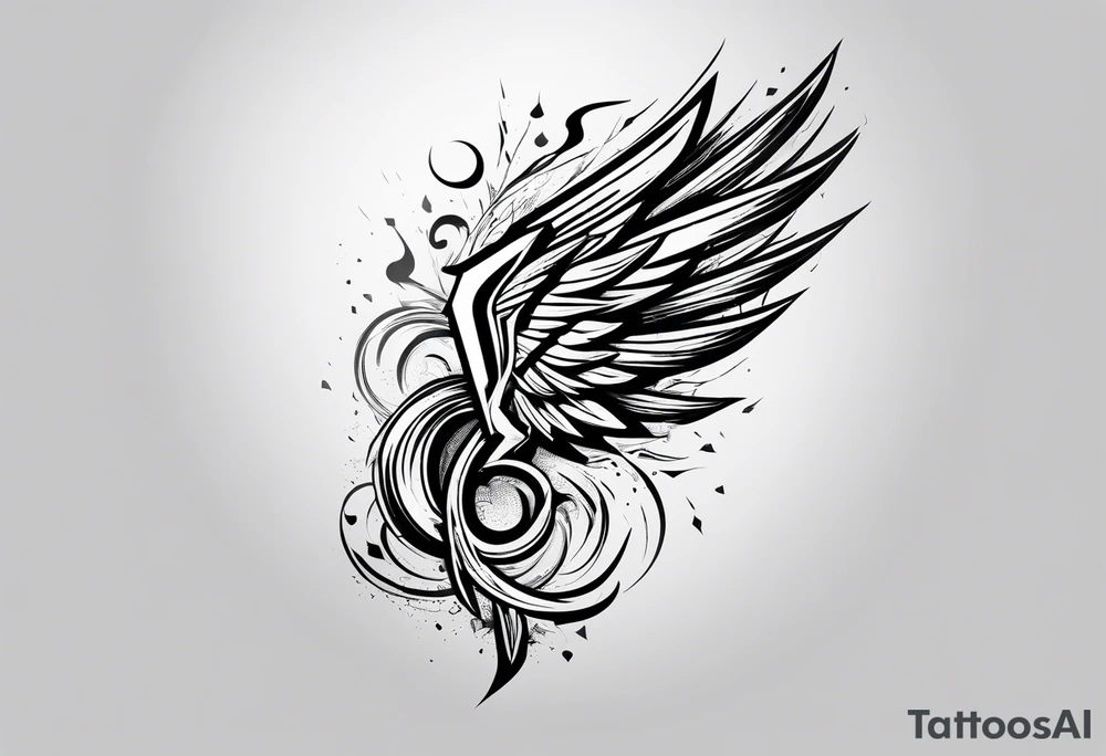 Lightning symbol. Made out of the name “5y8o” tattoo idea