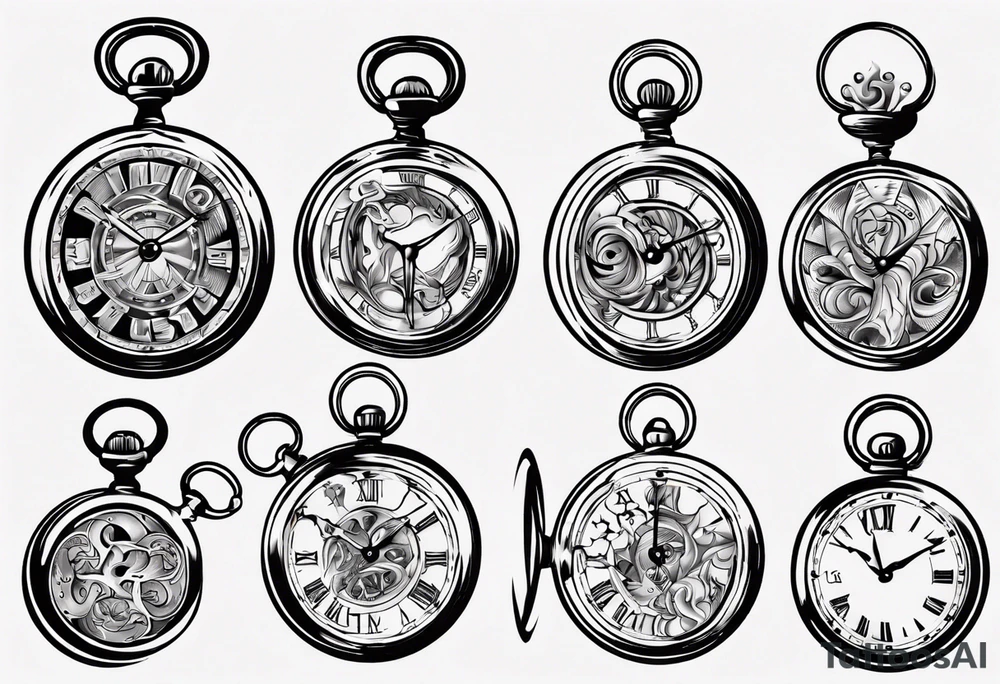 pocket watch tattoo idea
