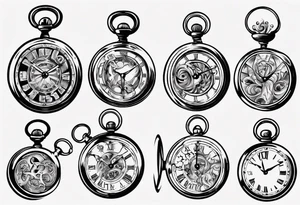 pocket watch tattoo idea