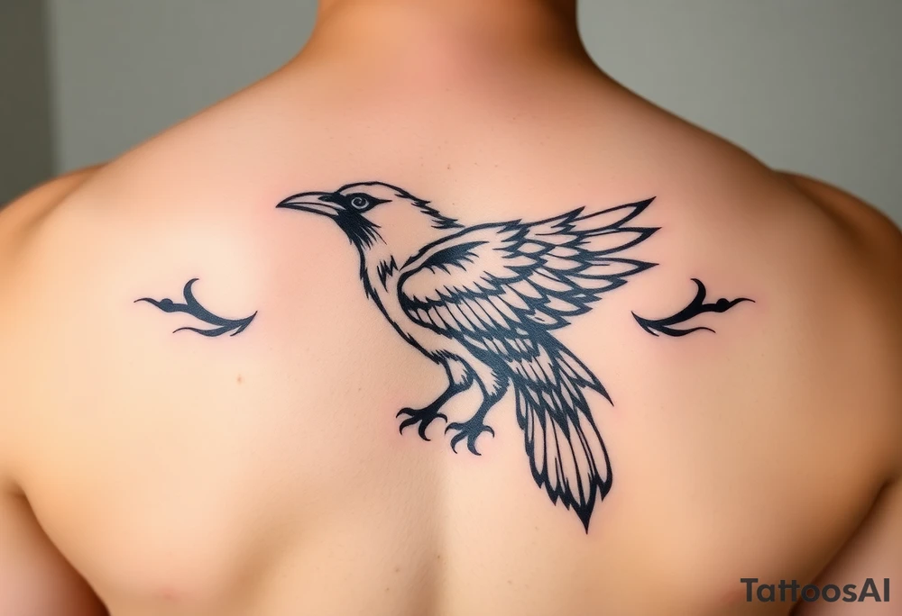 crow tribal tattoo idea