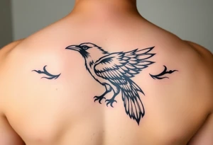 crow tribal tattoo idea