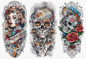 patchwork tattoo for full arms tattoo idea