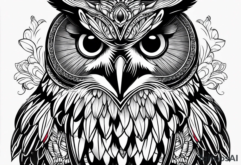 Owl eyes tattoo idea