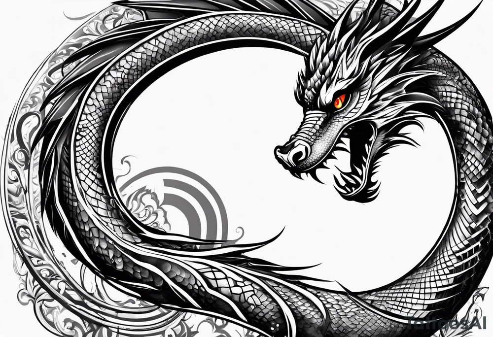 Ouroboros dragon tattoo idea