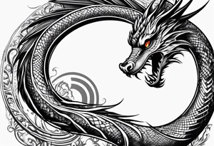 Ouroboros dragon tattoo idea